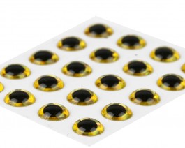 3D Epoxy Eyes, Holographic Gold, 5 mm